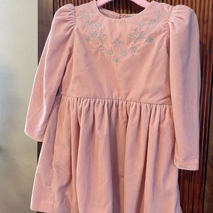 Stella McCartney 3T velvet dress Rose blue color